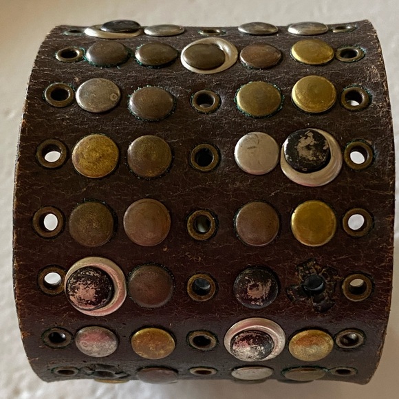 Leather Studded Cuff